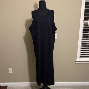 Black Maxi Sleeveless T-Shirt Dress